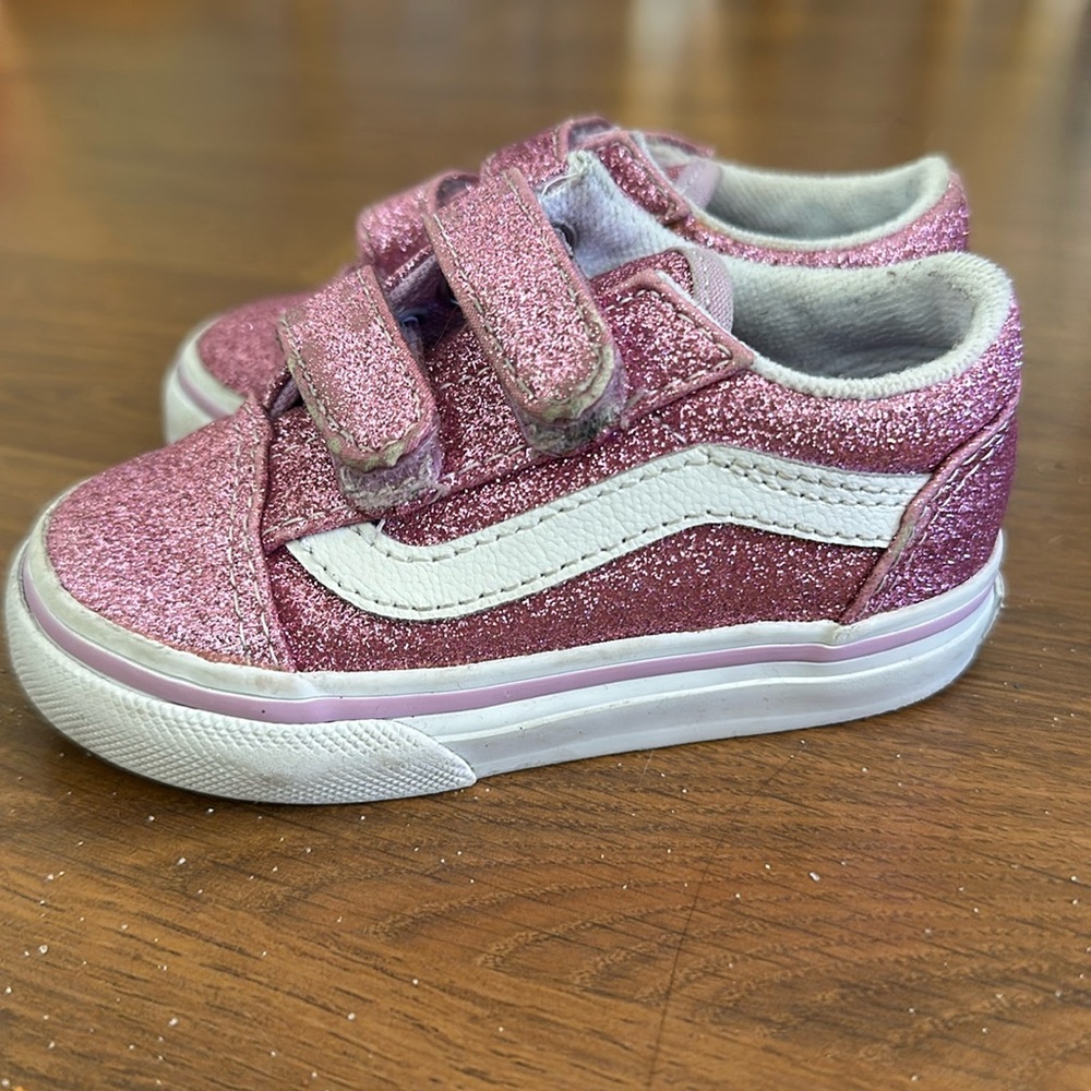 Toddler sparkling pink/purple Vans size 5!